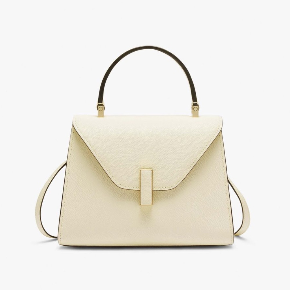 Retail $5800 Valextra Iside Top Handle Mini Bag in Pergamena white